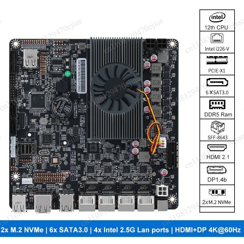 لوحة أم N100 Mini ITX NAS مع ذ - مراجعة Mini Itx Dual 2.5G Nas Motherboard وسعره